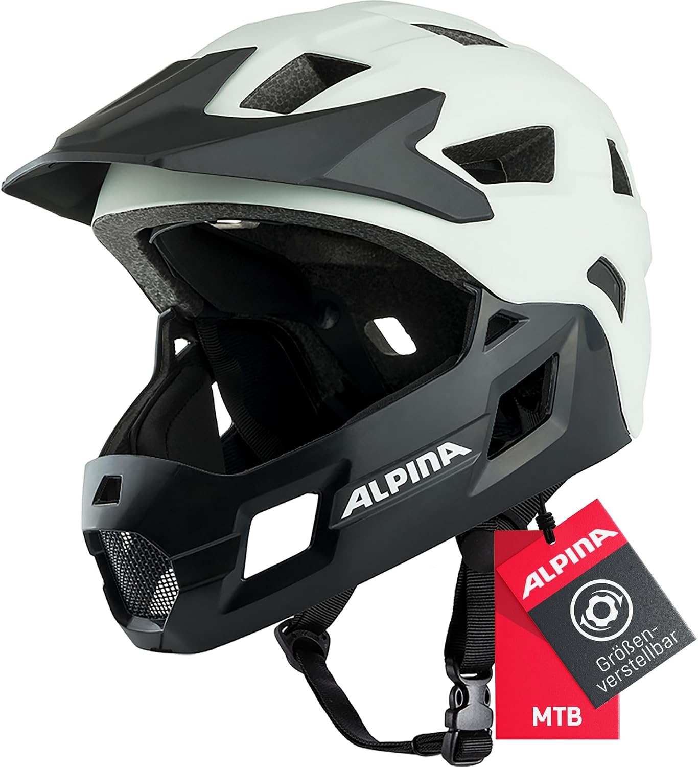 Alpina Rupi Full-Face Kinderhelm - Off-White Mat - 50-55 cm