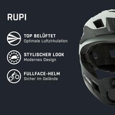 Alpina Rupi Full-Face Kinderhelm - Off-White Mat - 50-55 cm