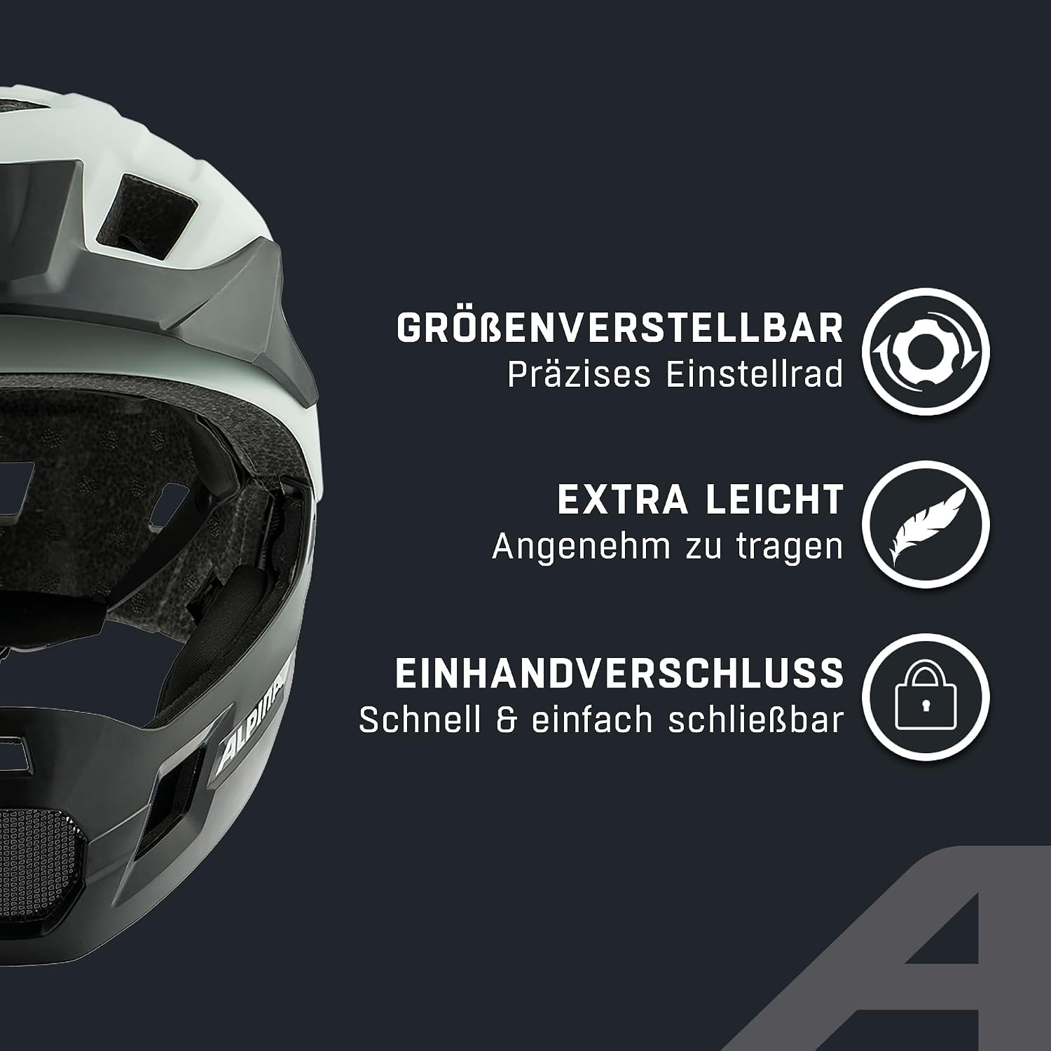 Alpina Rupi Full-Face Kinderhelm - Off-White Mat - 50-55 cm
