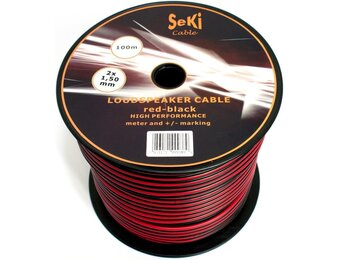 Speaker Cable 2 x 1.50 mm² 100 m Red/Black CCA Audio Cable Speaker Cable