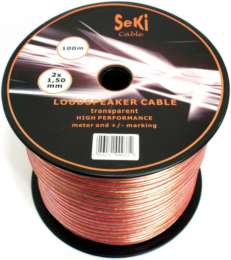 Speaker Cable 2 x 1.50 mm² 100 m Red/Black CCA Audio Cable Speaker Cable