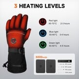 Verwarmde Handschoenen Zwart Maat XL, 5V 6000mAh Oplaadbaar