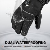 Verwarmde Handschoenen Zwart Maat XL, 5V 6000mAh Oplaadbaar