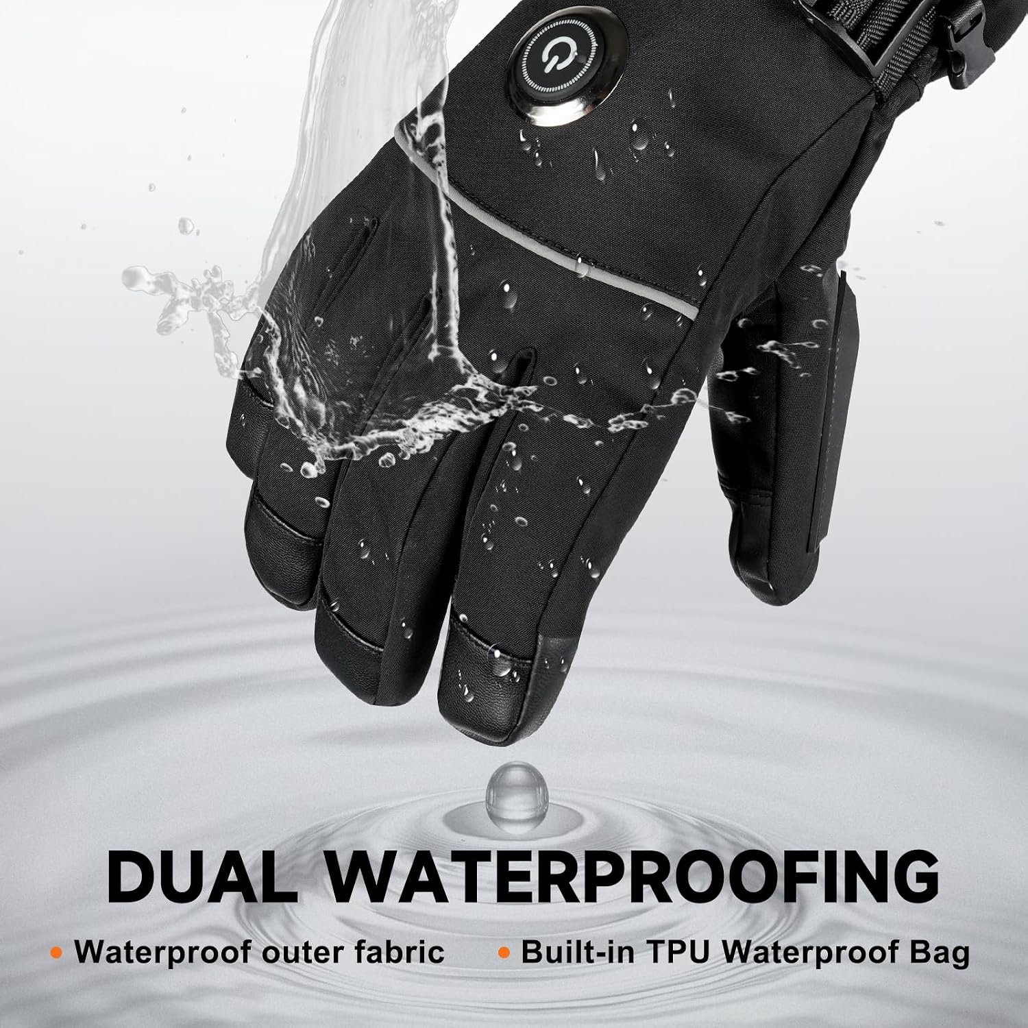 Verwarmde Handschoenen Zwart Maat XL, 5V 6000mAh Oplaadbaar