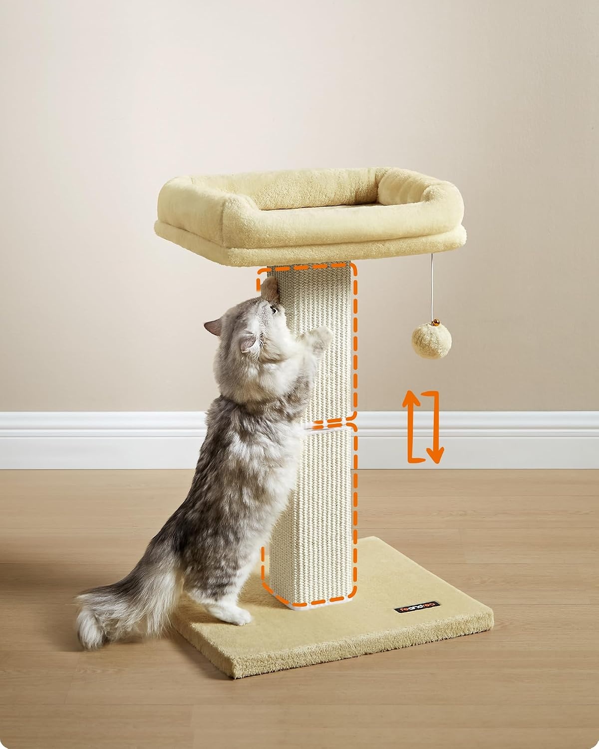 Feandrea Krabpaal voor katten - Beige - 71 cm hoog