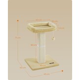 Feandrea Krabpaal voor katten - Beige - 71 cm hoog