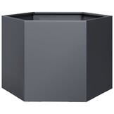 vidaXL Plantenbak zeshoek 69x60x45 cm staal antracietkleurig