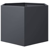 vidaXL Plantenbak zeshoek 69x60x45 cm staal antracietkleurig