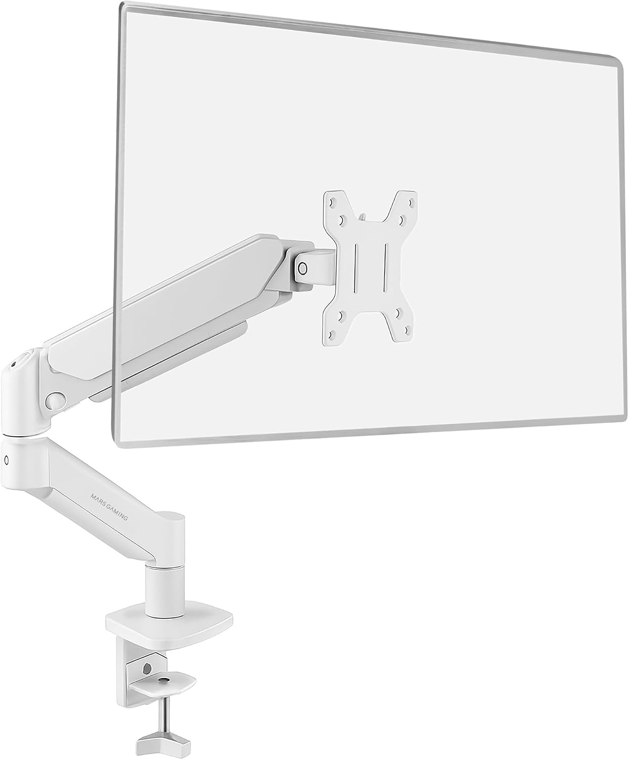 Mars Gaming MARM-PRO1 Monitor Arm voor schermen tot 32 inch - Wit