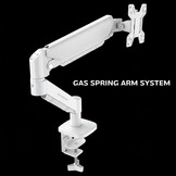 Mars Gaming MARM-PRO1 Monitor Arm voor schermen tot 32 inch - Wit
