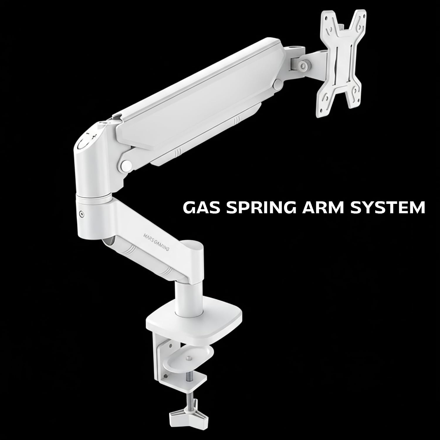 Mars Gaming MARM-PRO1 Monitor Arm voor schermen tot 32 inch - Wit
