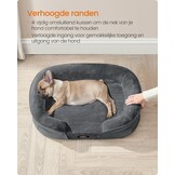 Feandrea Orthopedische Hondenmand - 76 x 51 x 18 cm - Leigrijs