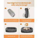 Feandrea Orthopedische Hondenmand - 76 x 51 x 18 cm - Leigrijs