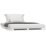 vidaXL Bedframe massief grenenhout wit 150x200 cm