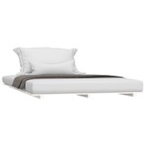 vidaXL Bedframe massief grenenhout wit 150x200 cm