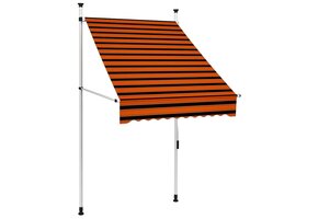 Handmatige Uittrekbare Luifel 100 cm Oranje/Bruin - 34% Korting