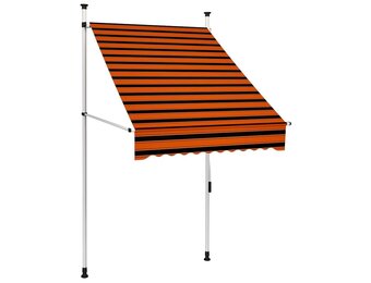 vidaXL Luifel handmatig uittrekbaar 100 cm oranje en bruin