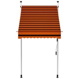 vidaXL Luifel handmatig uittrekbaar 100 cm oranje en bruin