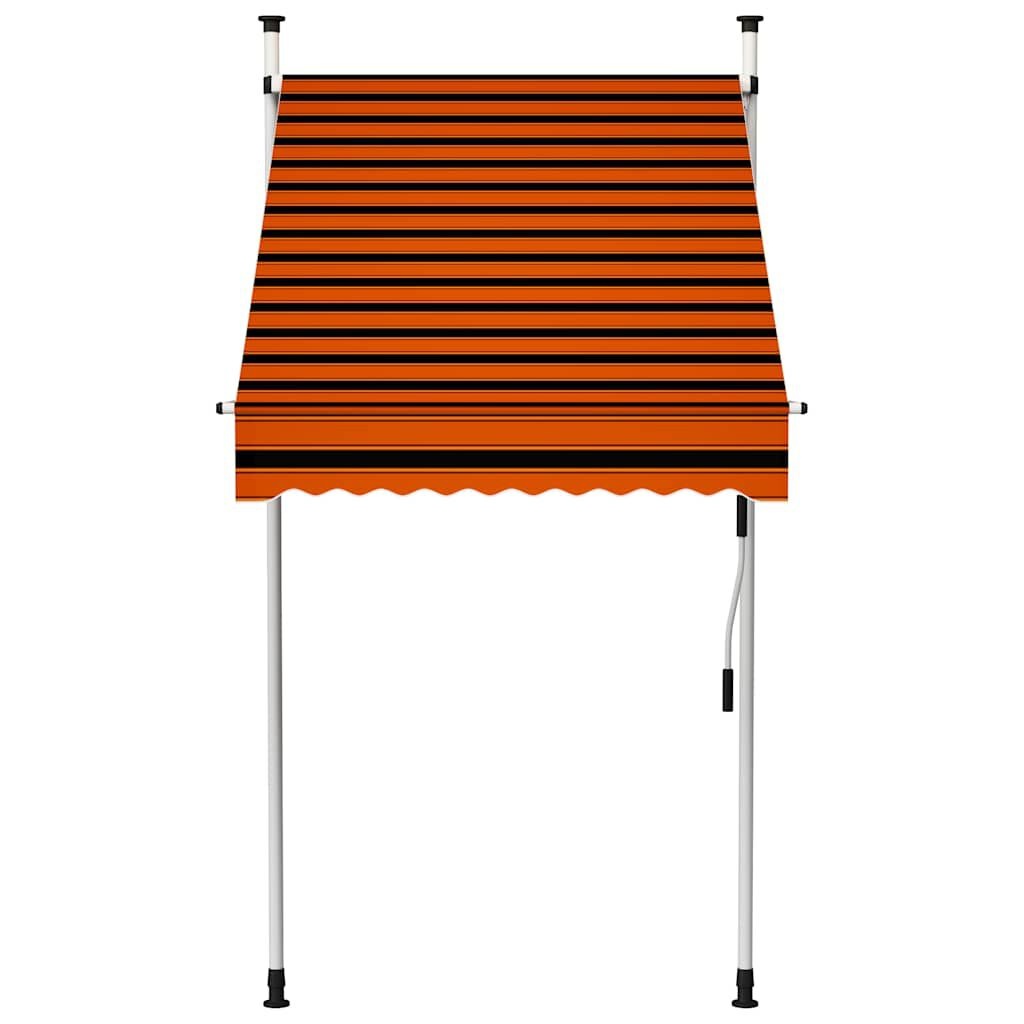 vidaXL Luifel handmatig uittrekbaar 100 cm oranje en bruin