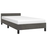 vidaXL Bedframe zonder matras 100x200 cm fluweel donkergrijs