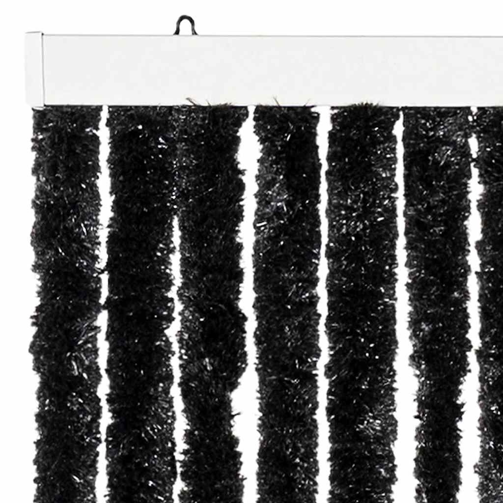 vidaXL Vliegengordijn 56x185 cm chenille antraciet