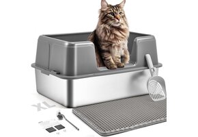 XXL RVS Kattenbak met Deksel - 34% Korting!