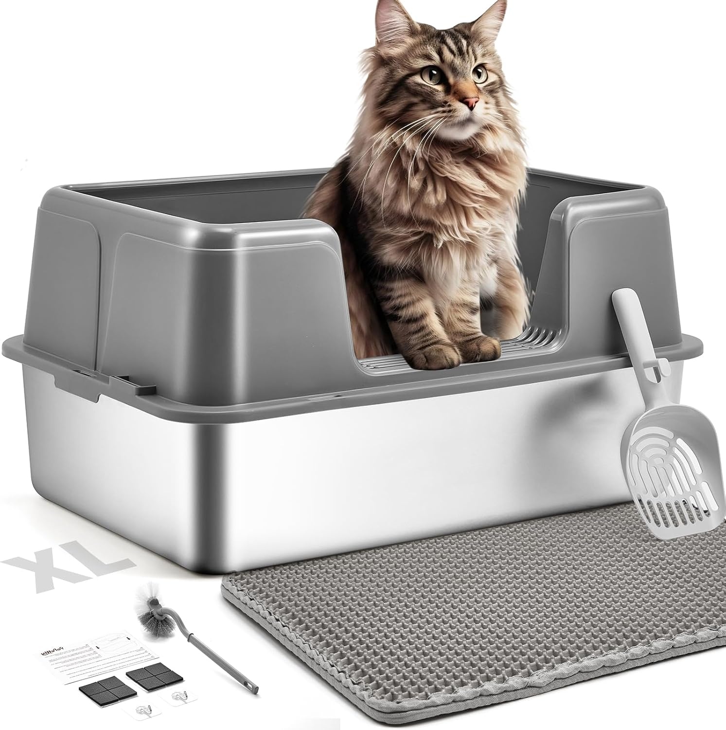 Kattenbakvulling van roestvrij staal