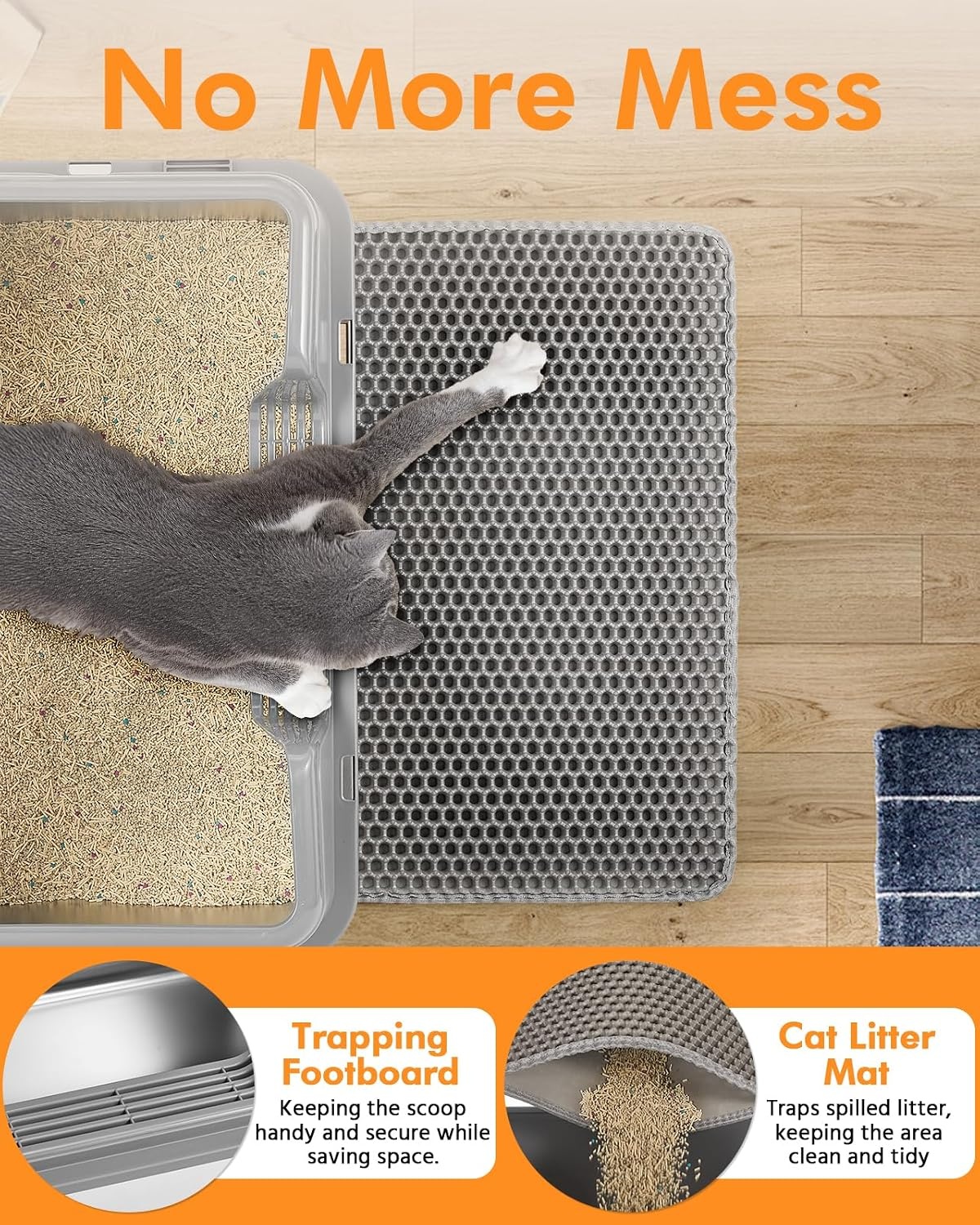Kattenbakvulling van roestvrij staal