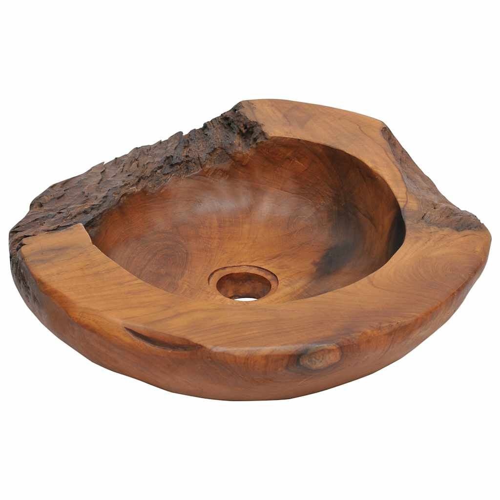 vidaXL Wastafel 45 cm massief teakhout