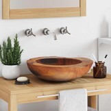 vidaXL Wastafel 45 cm massief teakhout