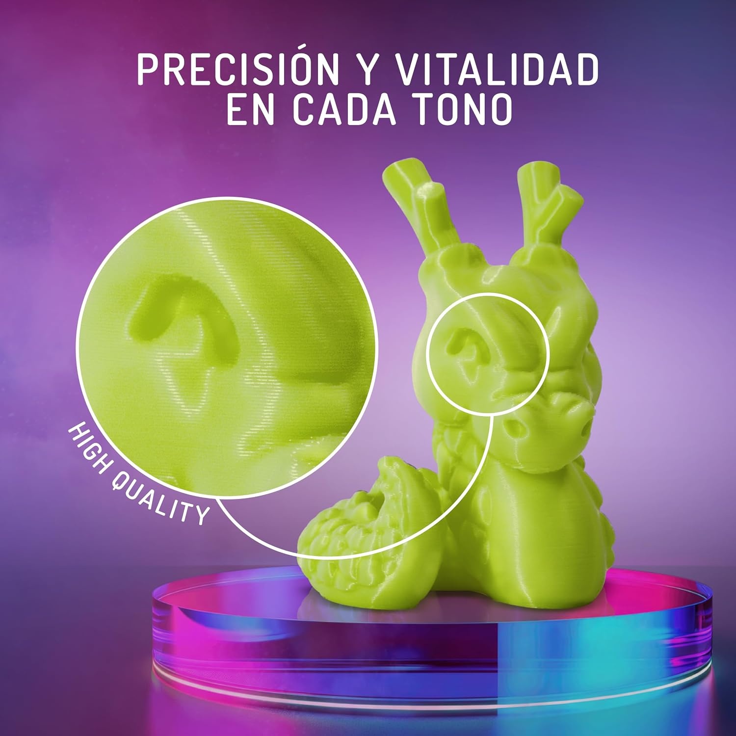 Winkle HD PLA Filament 1.75 mm - Fluorescerend Geel - 1000 gram