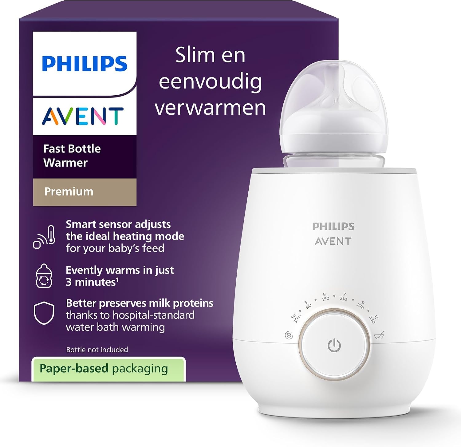 Flessenwarmer Babyvoeding | Verwarmt in 3 min | Ongebruikt (36% Korting!)