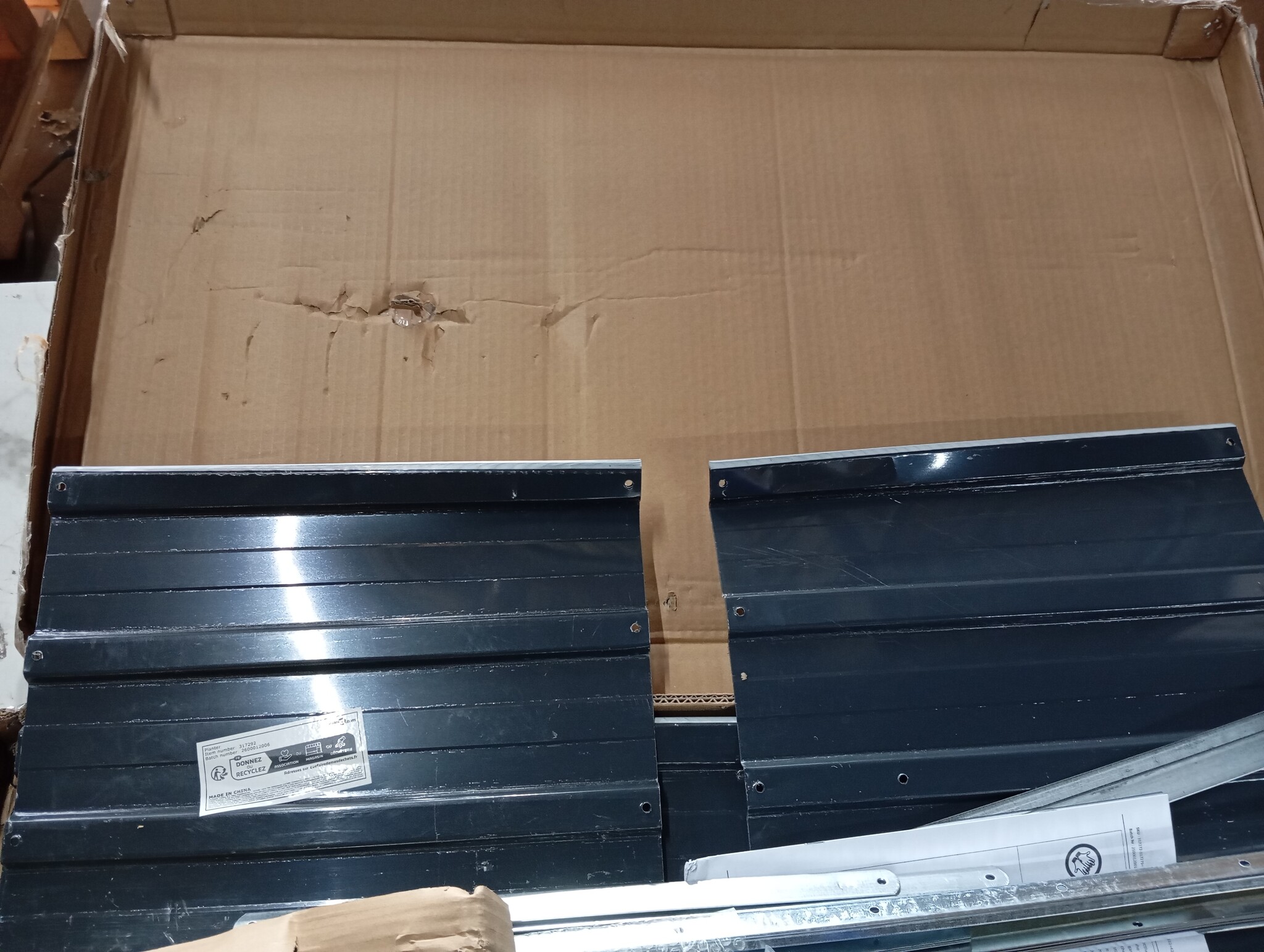 vidaXL Plantenbak verhoogd 320x40x77 cm gegalvaniseerd staal antraciet