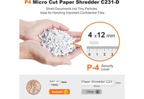 Papierversnipperaar C231-D: 100 vellen auto-invoer, P4, 30 min, 16L - 34% korting!