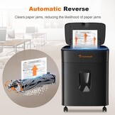 Bonsaii C231-D Papierversnipperaar, 100 vellen, met automatische invoer, microsnipper, papierversnipperaar P4 met anti-congestie, tot 30 minuten continu gebruik, 16 l container, voor thuis en op
