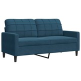 vidaXL Tweezitsbank 140 cm fluweel blauw