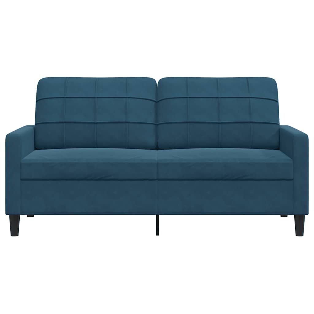 vidaXL Tweezitsbank 140 cm fluweel blauw