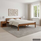 vidaXL Bedframe massief grenenhout honingbruin 140x200 cm