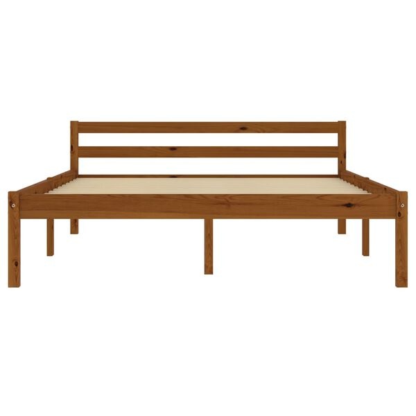 vidaXL Bedframe massief grenenhout honingbruin 140x200 cm