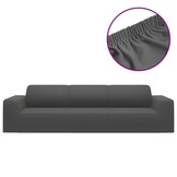 vidaXL Vierzitsbankhoes stretch polyester jersey antracietkleurig