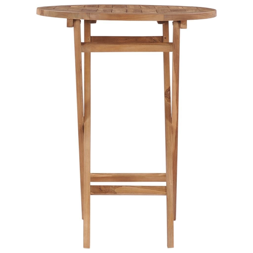 vidaXL Tuintafel inklapbaar 60 cm massief teakhout