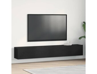 vidaXL TV-kast 2 pcs Zwart 100 x 30 x 30 cm Bewerkt hout