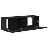 vidaXL TV-kast 2 pcs Zwart 100 x 30 x 30 cm Bewerkt hout