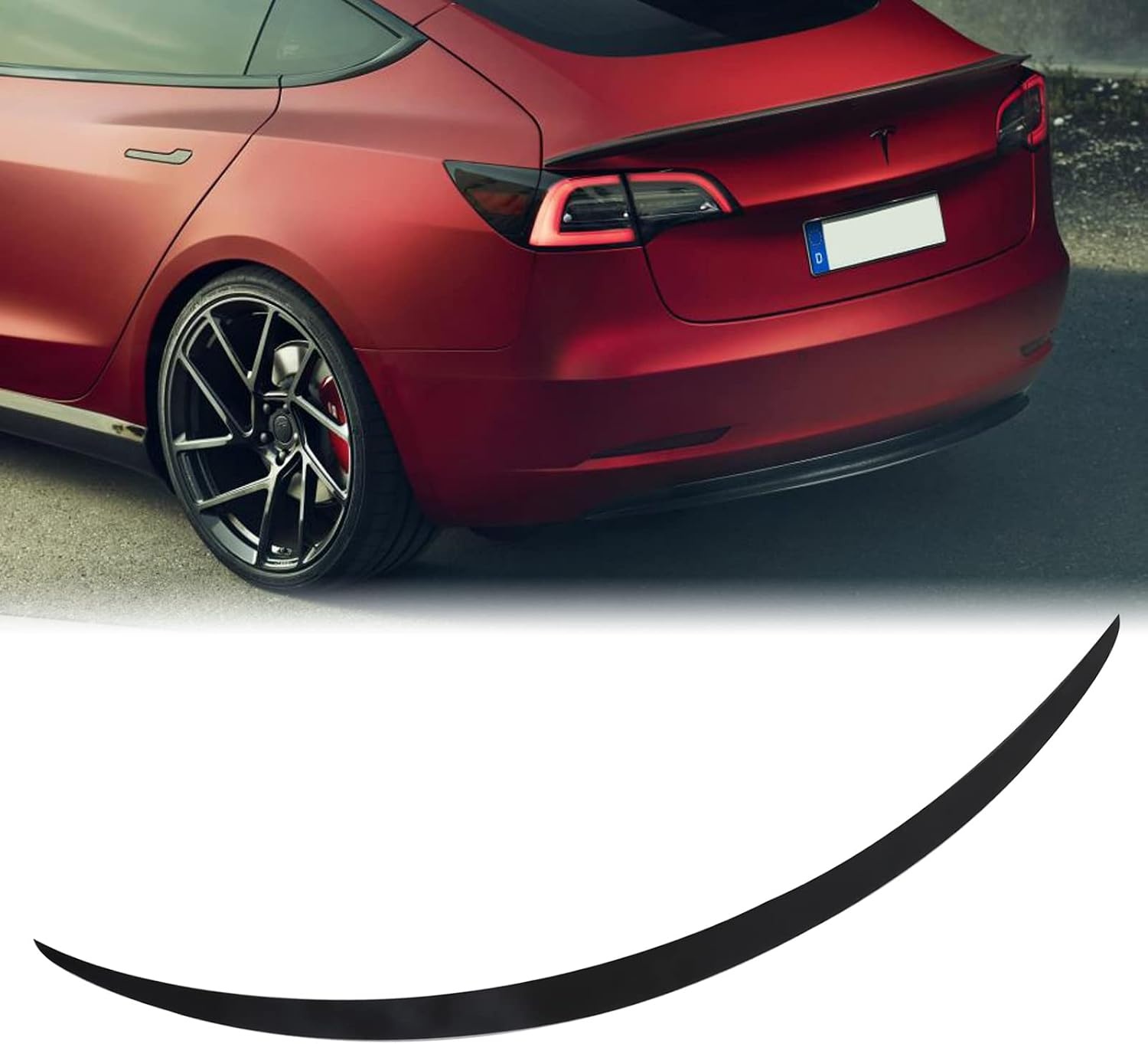 Glinsterzwarte ABS Achterspoiler (57% Korting) voor Tesla Model 3 (2018-2023)