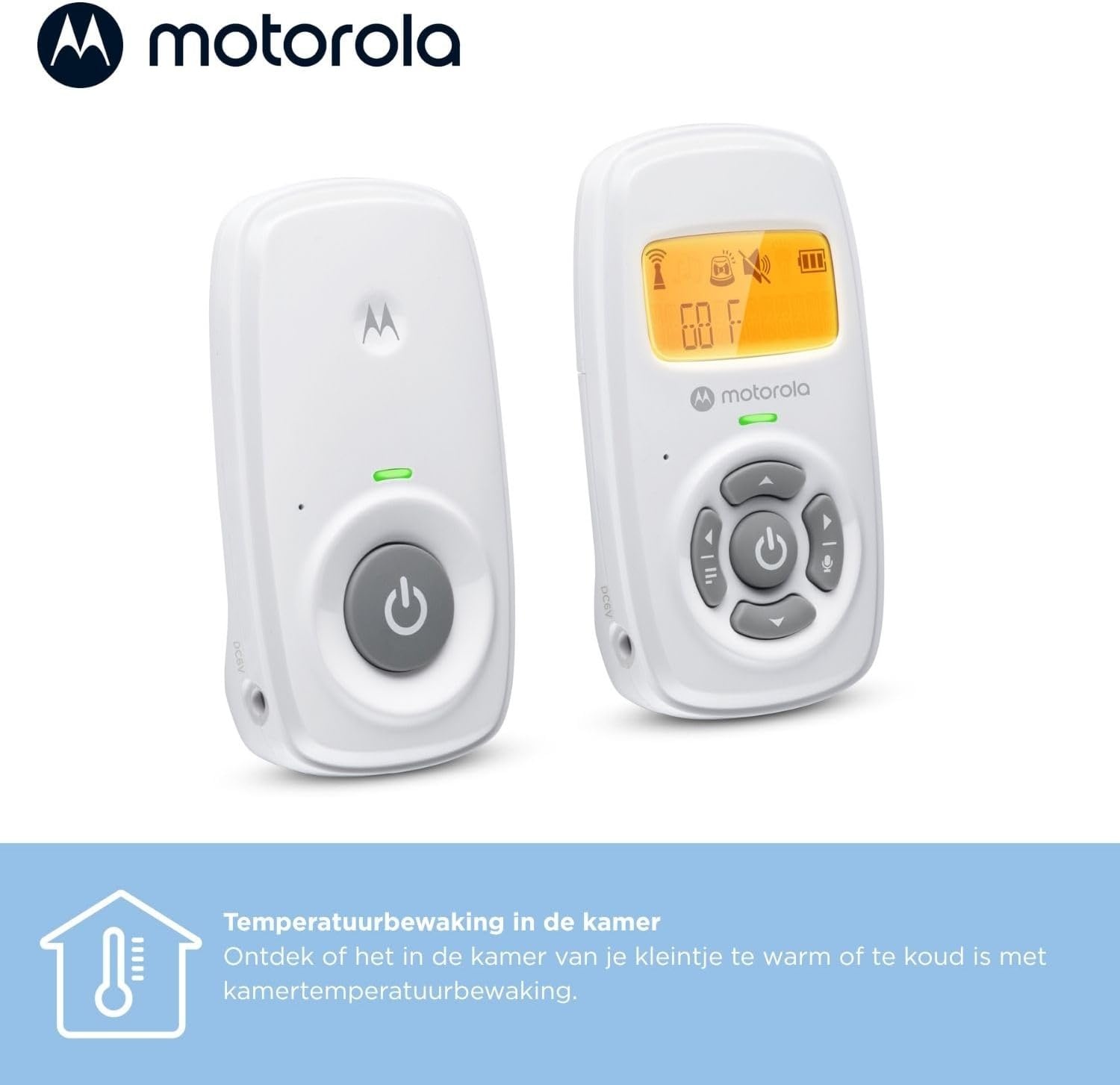 Audio Babyfoon AM24 Wit | DECT Technologie | 57% Korting