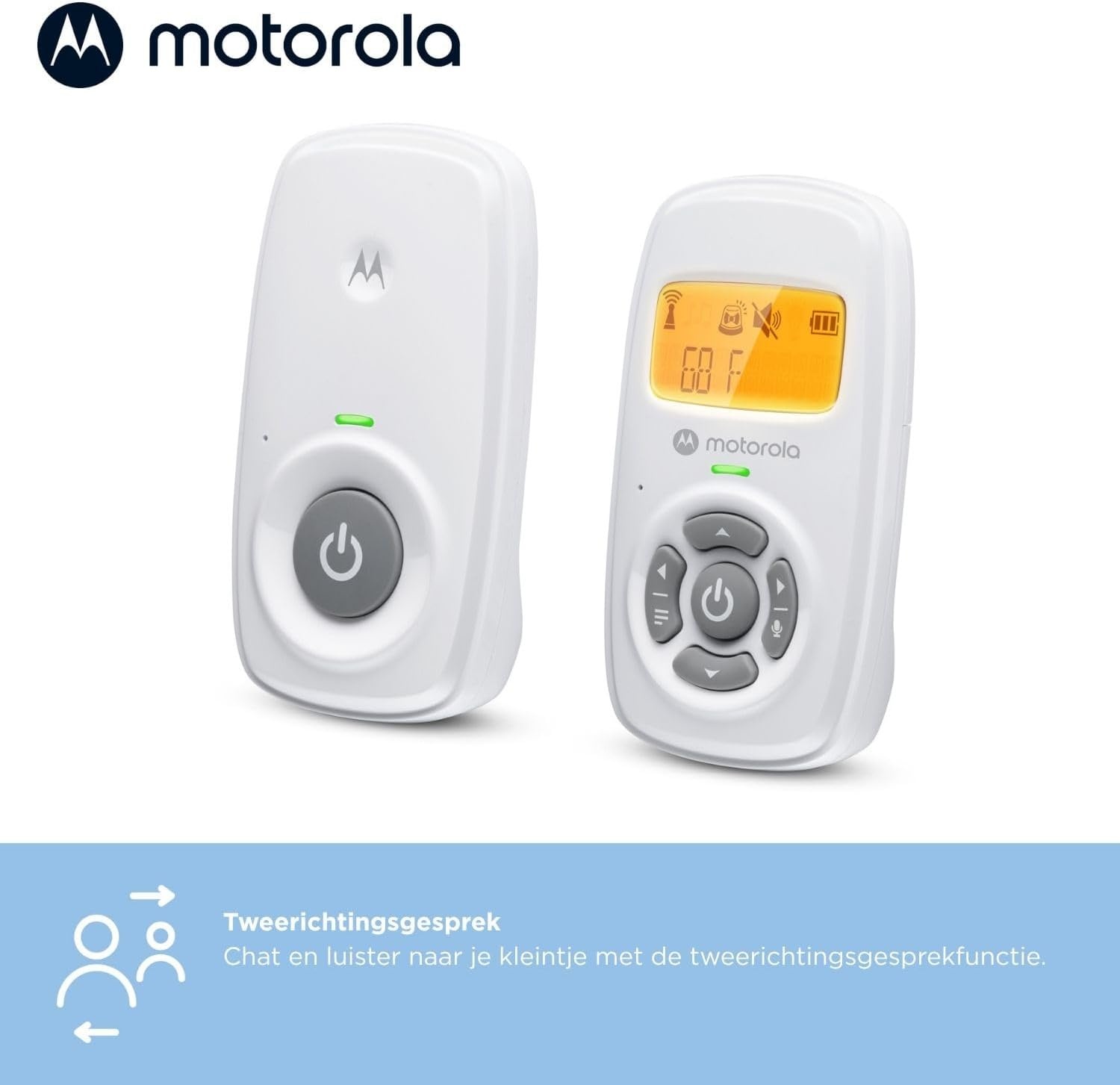 Audio Babyfoon AM24 Wit | DECT Technologie | 57% Korting