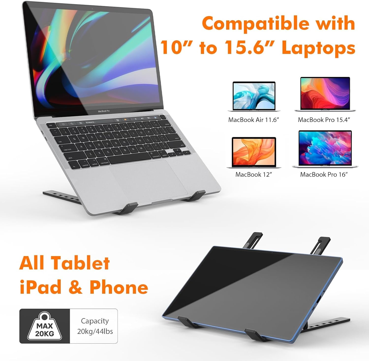 Laptopstandaard Verstelbaar Zwart | 10-15.6" | 59% Korting