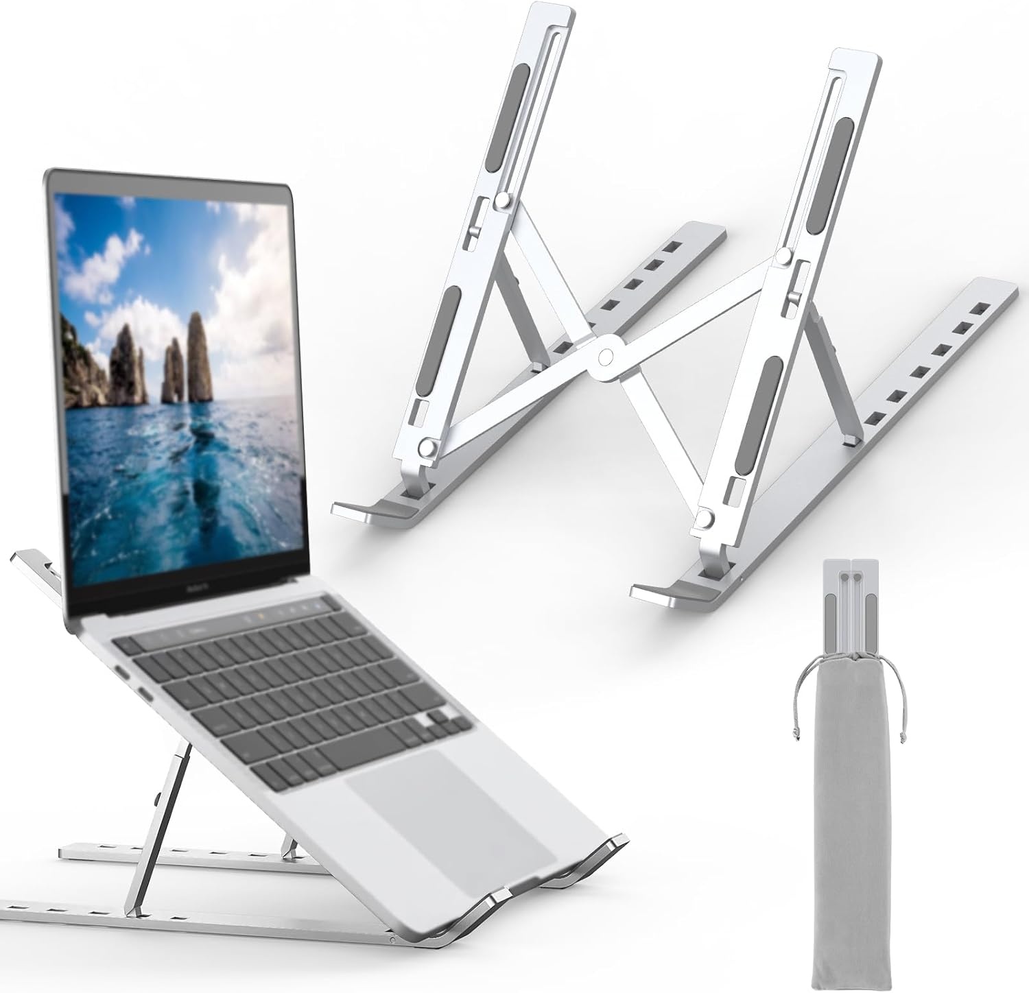 Laptopstandaard Verstelbaar Zwart | 10-15.6" | 59% Korting