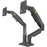 Ergosolid F160 Gasveer Monitorarm voor twee schermen 17-27 inch - Zwart