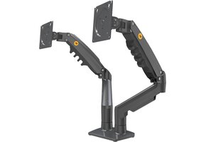 Dubbele Monitorarm Gasveer 17-27" - Ergonomisch & Ruimtebesparend - Zwart